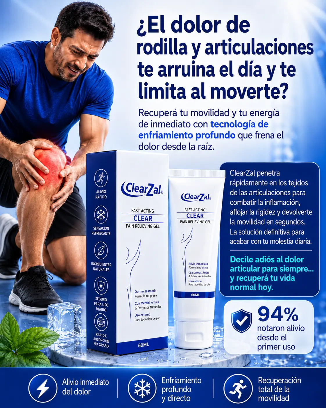 ¡Líbrate del sufrimiento articular y la rigidez con ClearZal!